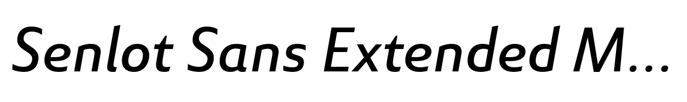 Senlot Sans Extended Medium Italic